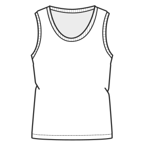 Fashion sewing patterns for LADIES T-Shirts Sleeveless T-Shirt 7069